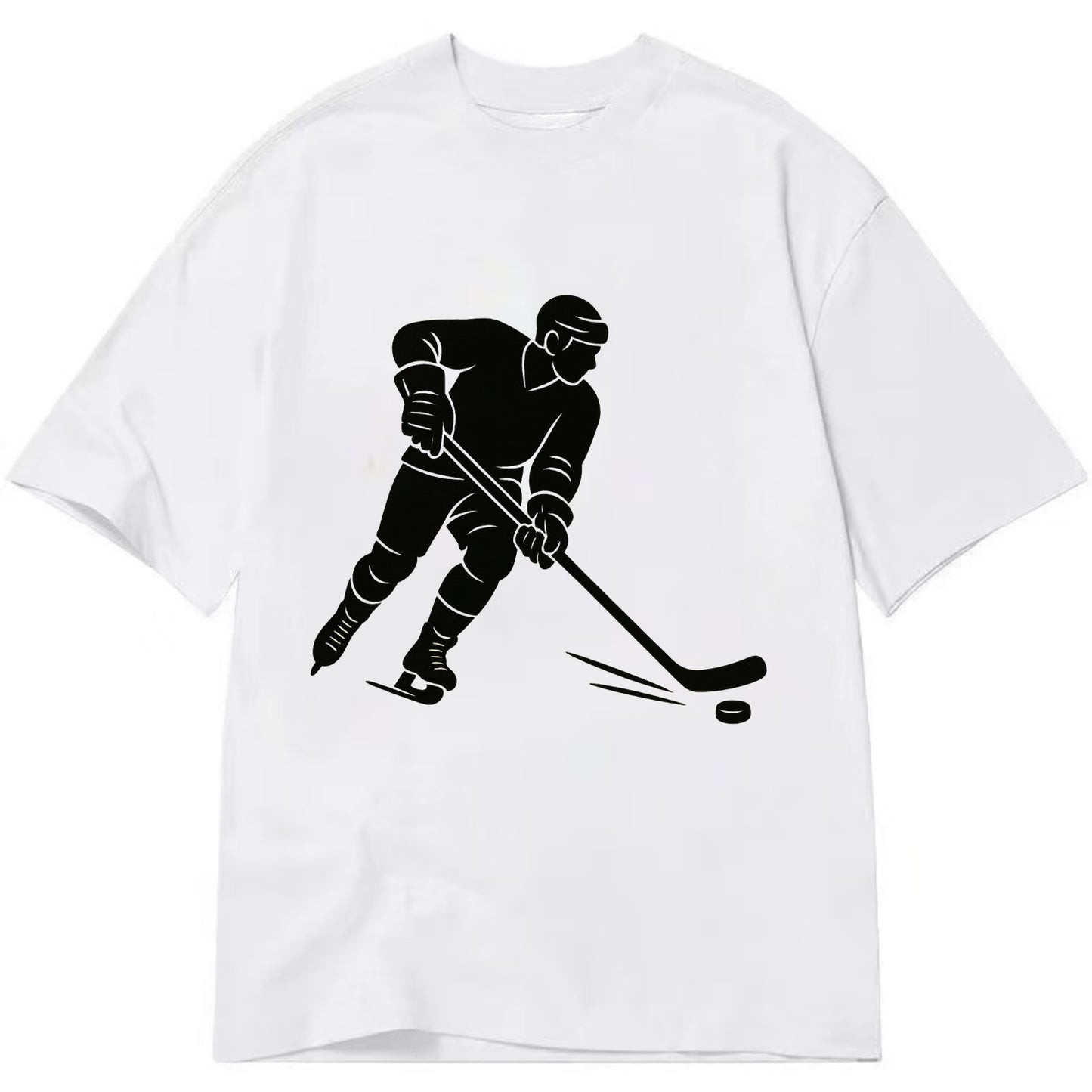 Ice hockey player shooting puck - Classic T-shirt - White