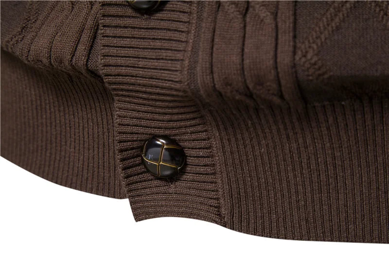 Men's Japanese Style V-Neck Knit Cardigan Additional Image 10