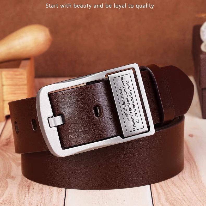 Retro Pin Buckle Belt for Men | Business & Casual Leather Additional Image 10