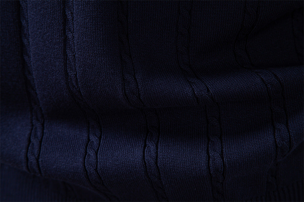 Men's V-Neck Cable Knit Vest: Smart Business Casual Additional Image 10