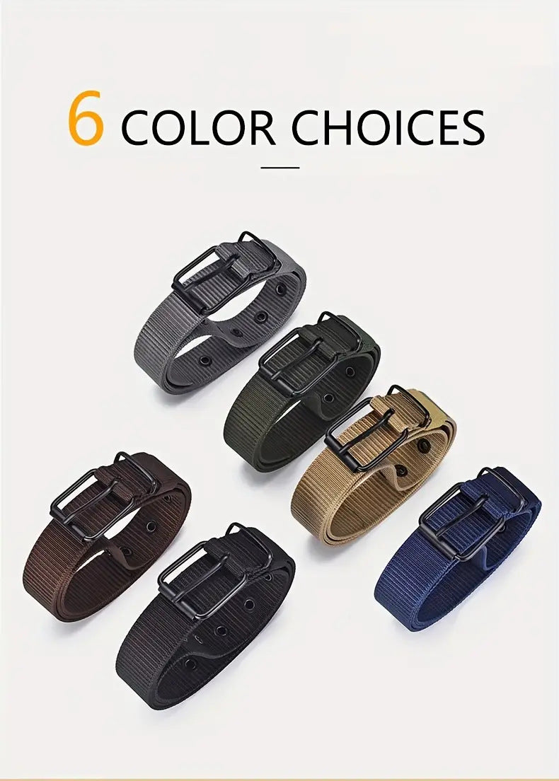 Men's Tactical Canvas Belt - Durable Outdoor & Casual Additional Image 10