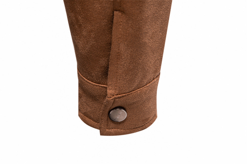 Men's Suede Lapel Jacket | Premium Outdoor Style Additional Image 10