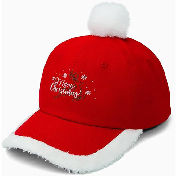 Festive Red Christmas Baseball Cap | Holiday Party Hat Additional Image 1