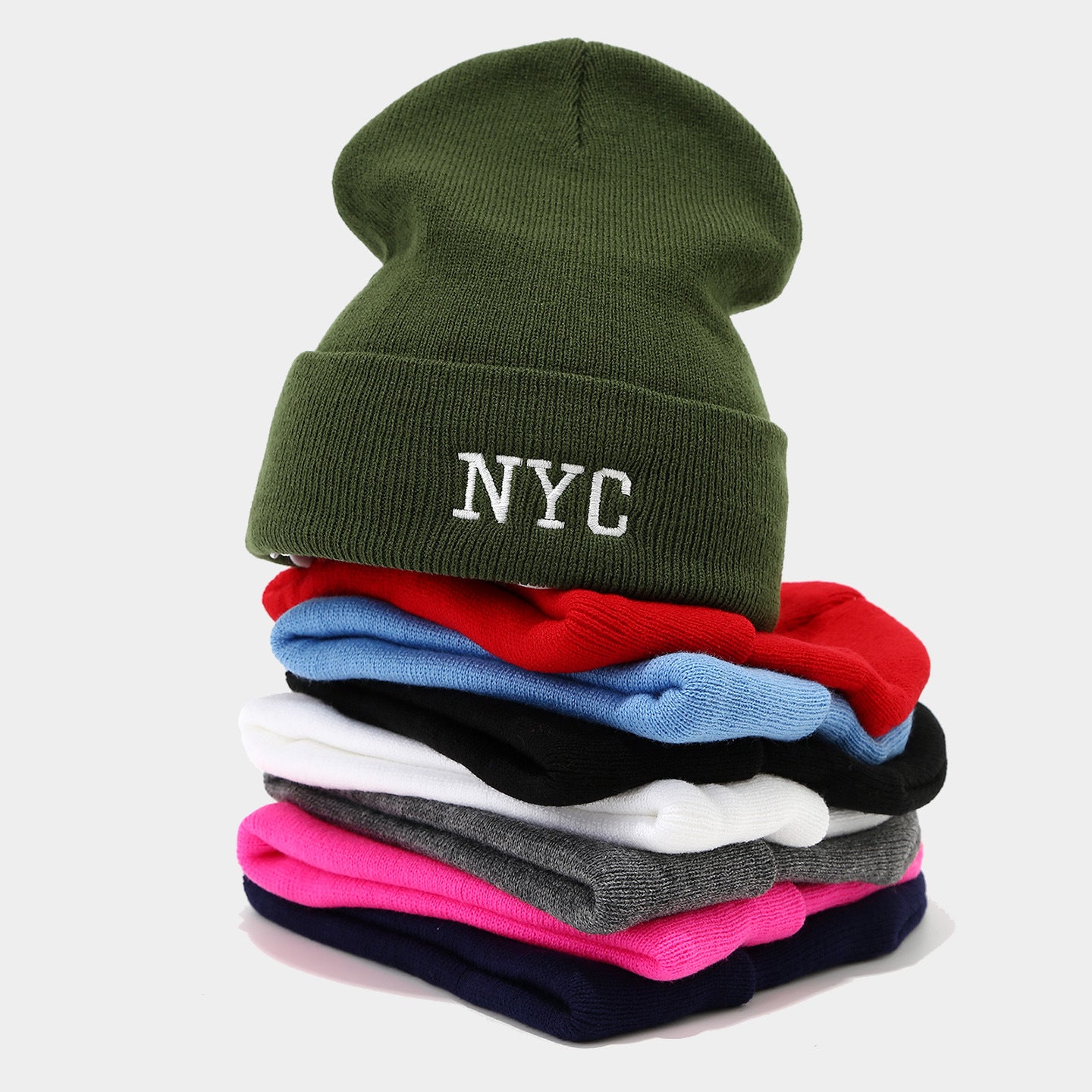 NYC Letter Brimless Beanie: Korean Style Urban Hat Additional Image 2