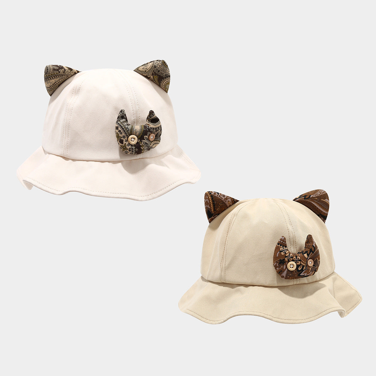 Retro Devil Kitten Bucket Hat - Cute Casual Sun Hat Additional Image 4