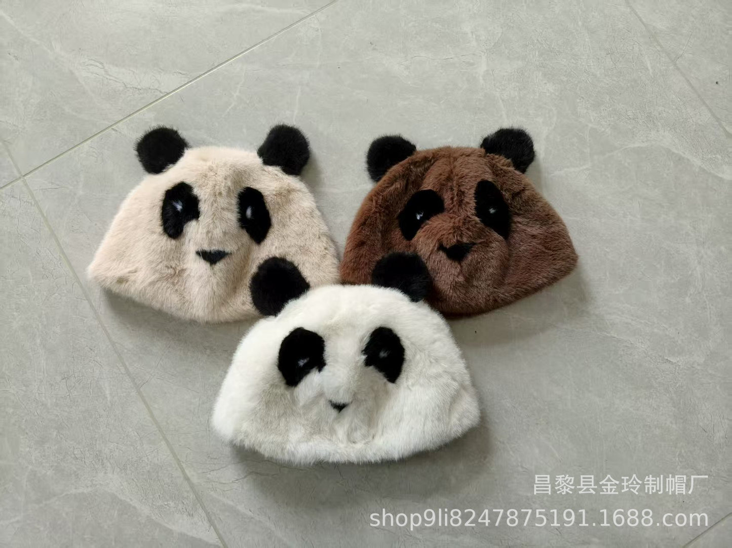 Cute Panda Faux Mink Earflap Hat - Cozy Winter Warmth Additional Image 4