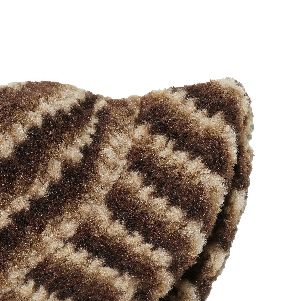 Cozy Lamb Hair Plush Fisherman Hat - Gradient Stripes Additional Image 7