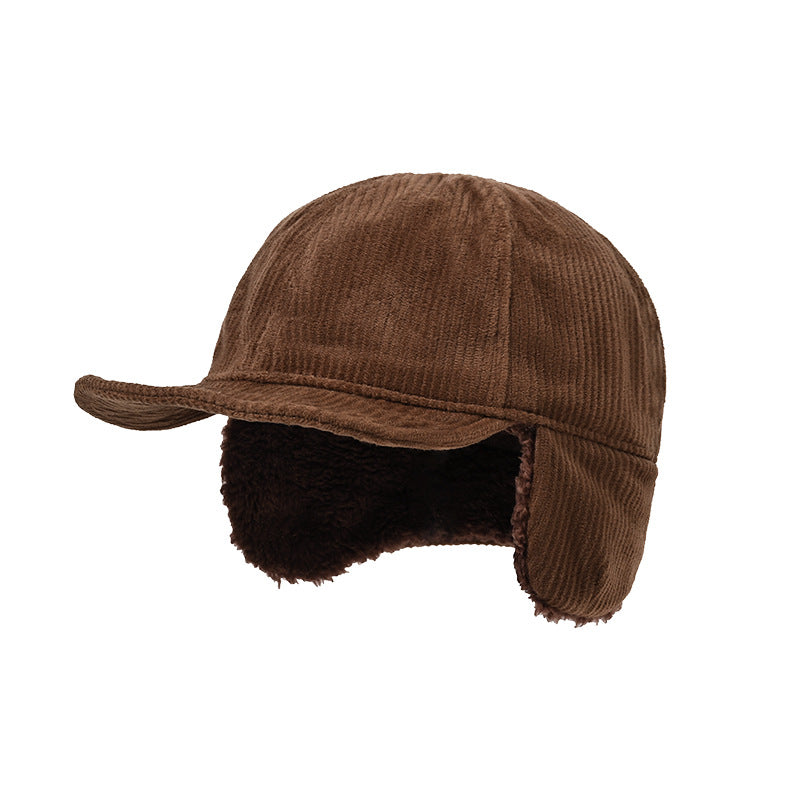 Corduroy Baseball Cap with Plush Ear Flaps Additional Image 8