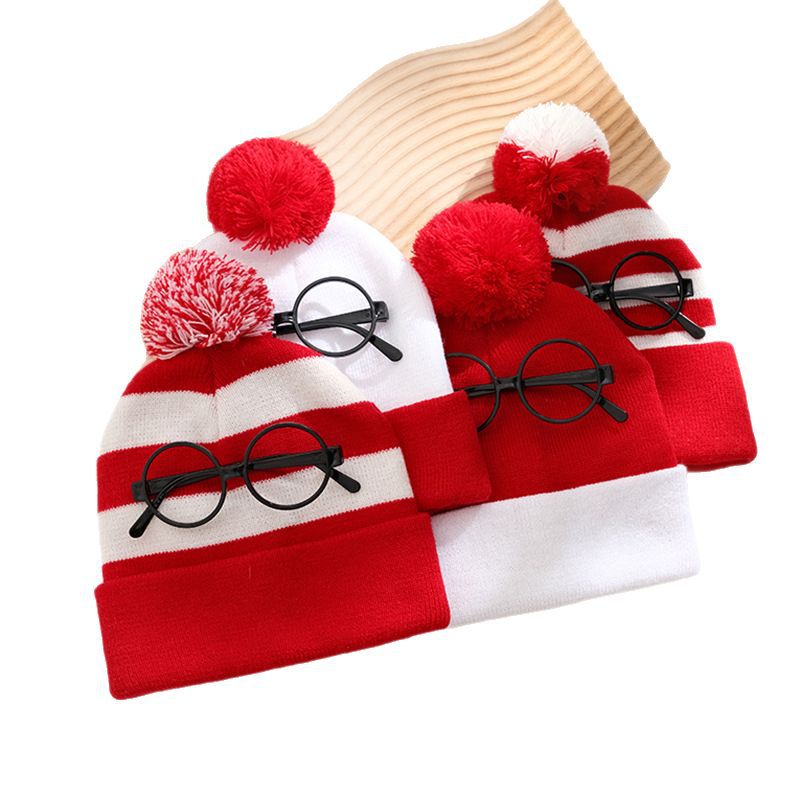 Festive Pom-Pom Knit Hats for Parties & Holidays Additional Image 9