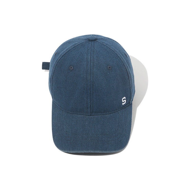Washed Canvas Baseball Cap - Embroidered Casual Style Additional Image 9