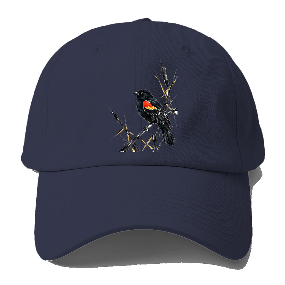 Ink Red Wing Bird Baseball Cap