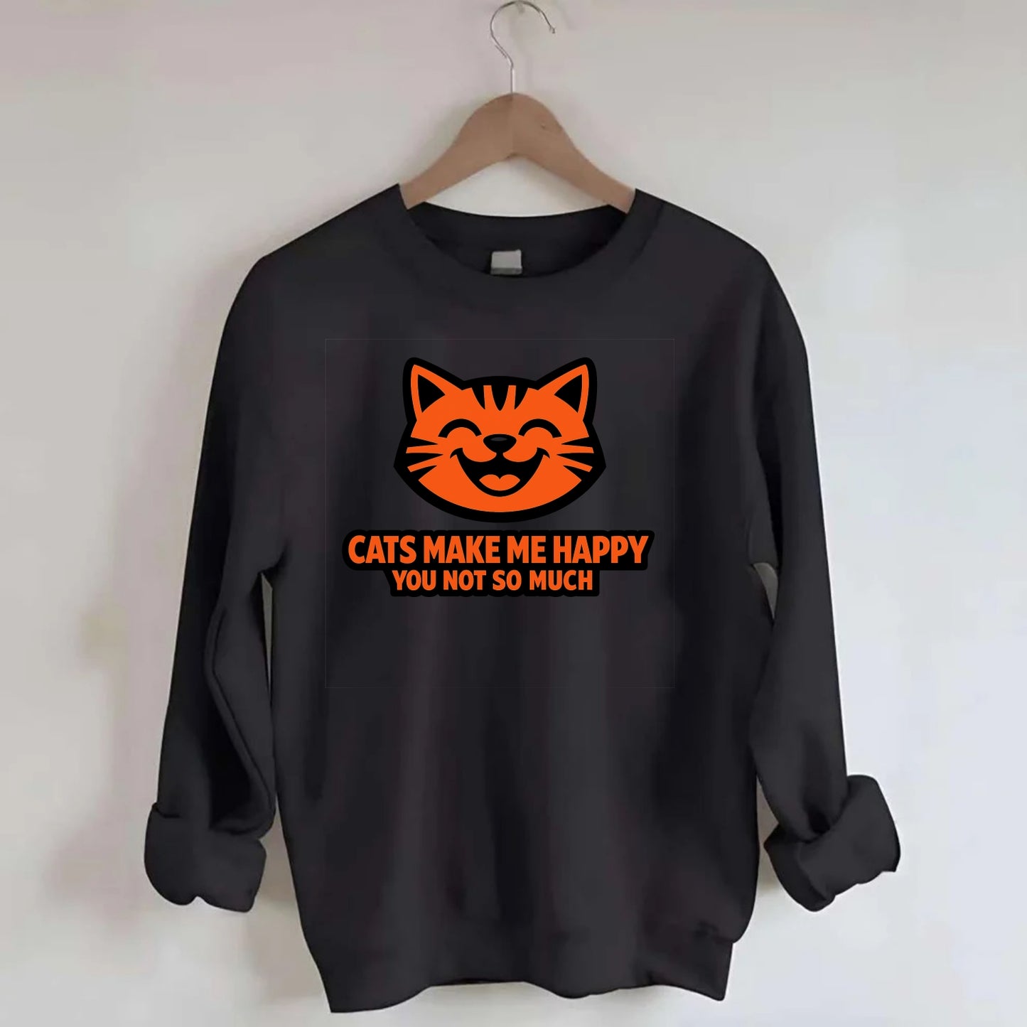 Feline Joy and Sassy Truths - Crewneck Sweatshirt - black