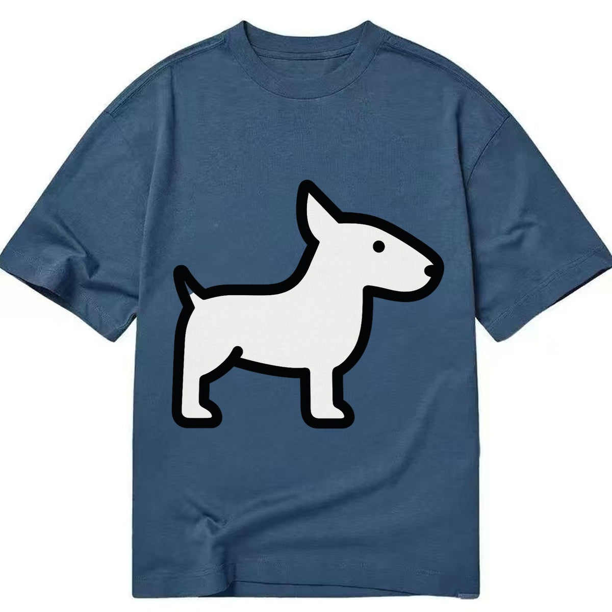 Bull Terrier - White egg-shaped head flat side profile - Classic T-shirt โ Twilight