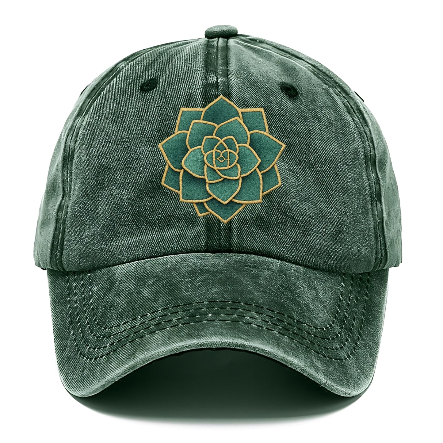 geometric flower embroidery Hat
