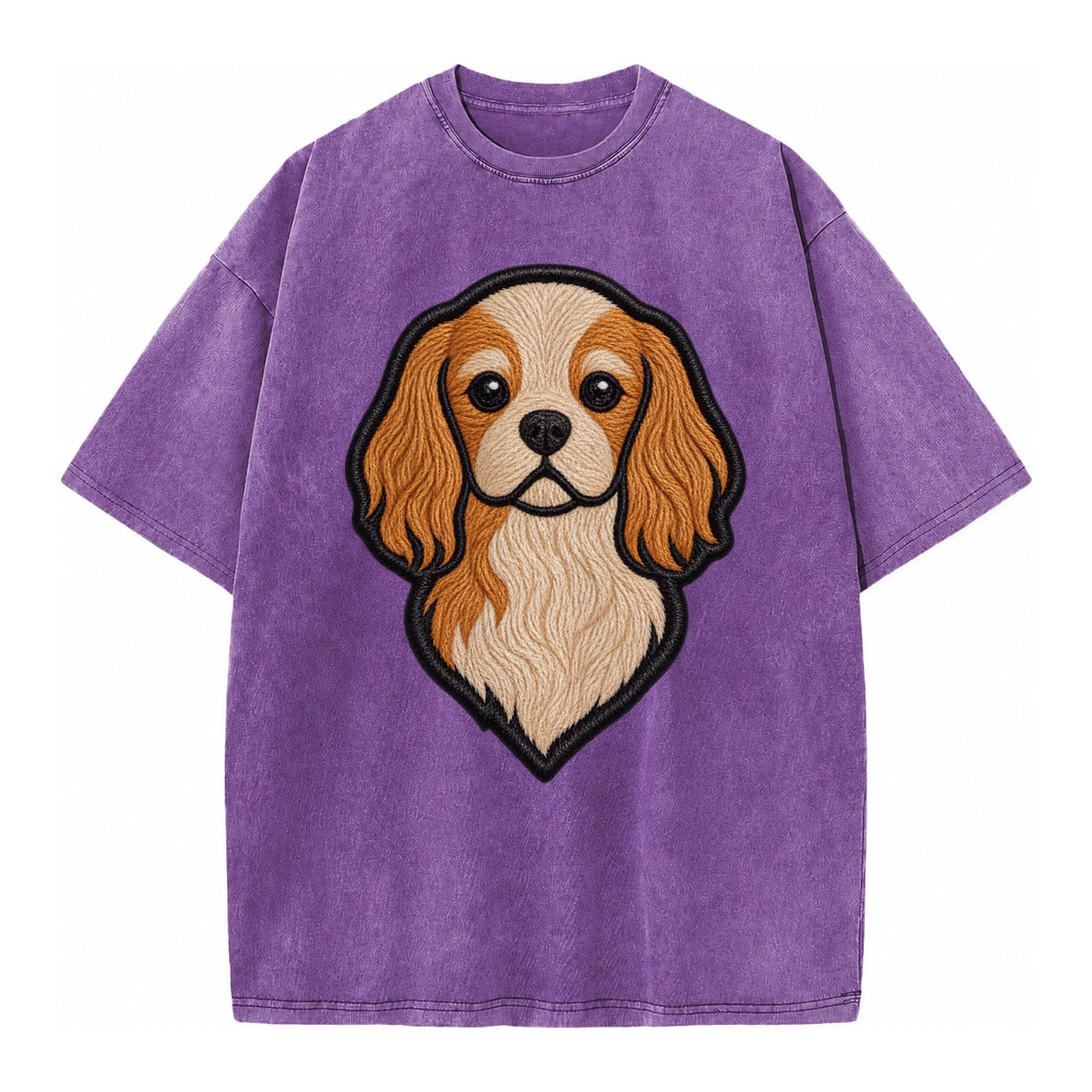 Cavalier King Charles Spaniel - Modern g - Vintage T-shirt – Purple