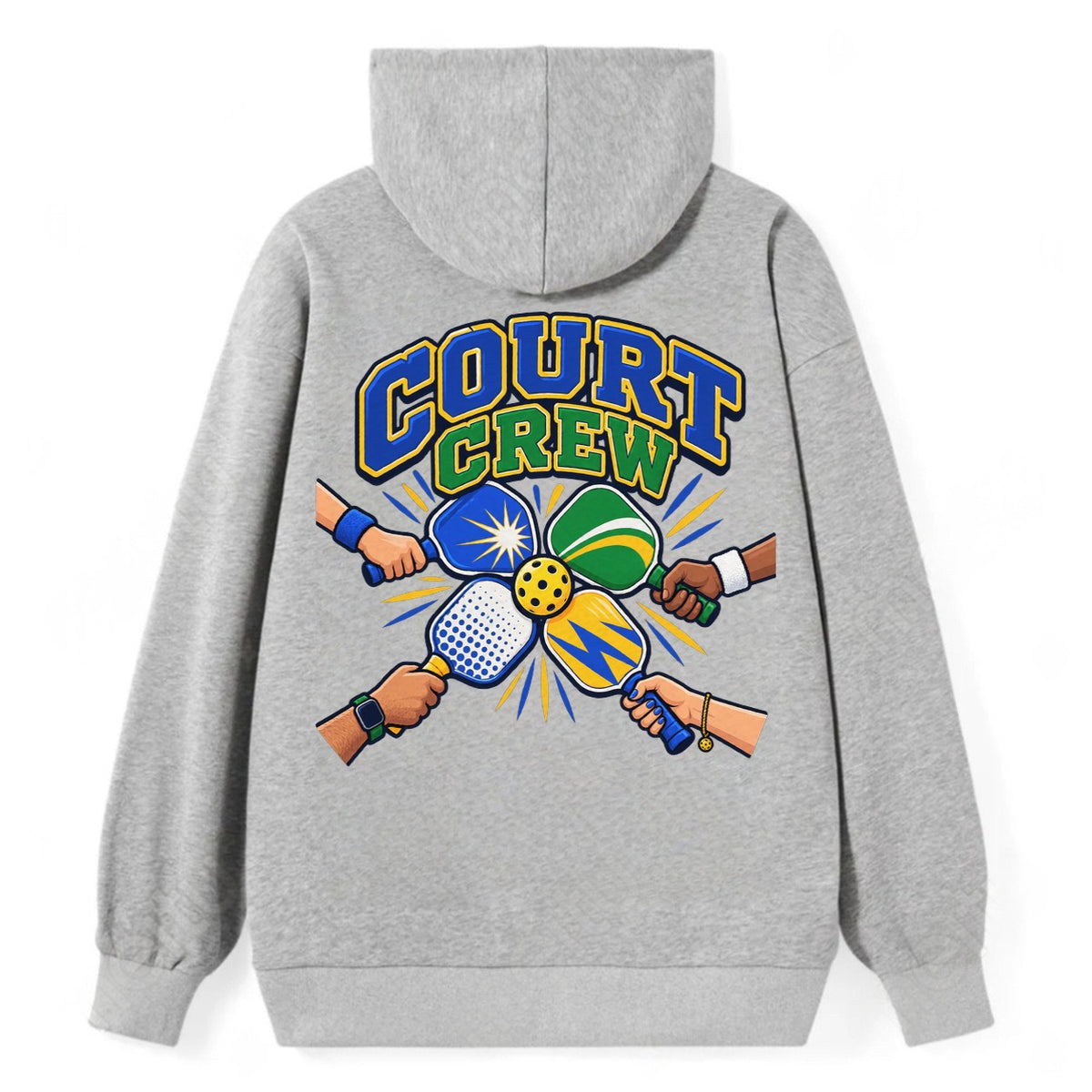 Court Crew Pickleball Life Classic Pullover Hoodie – Grey