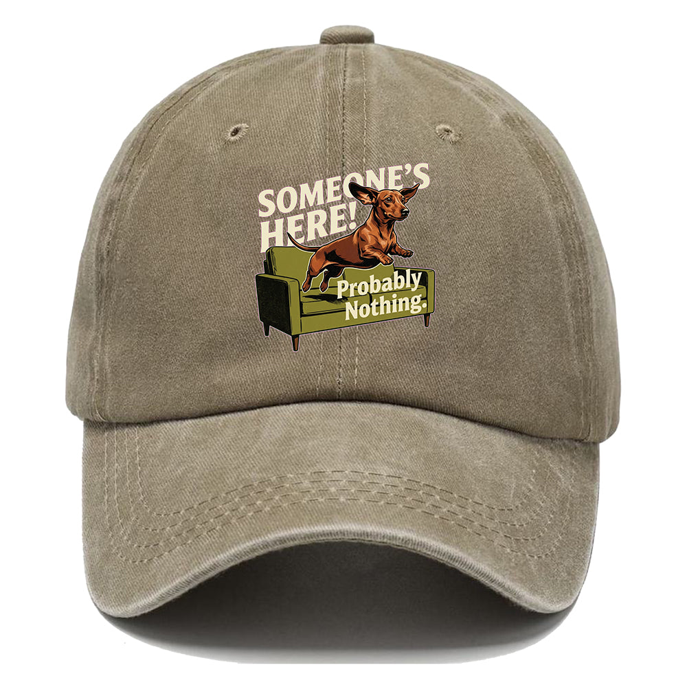Someone's Here Dachshund Classic Cap