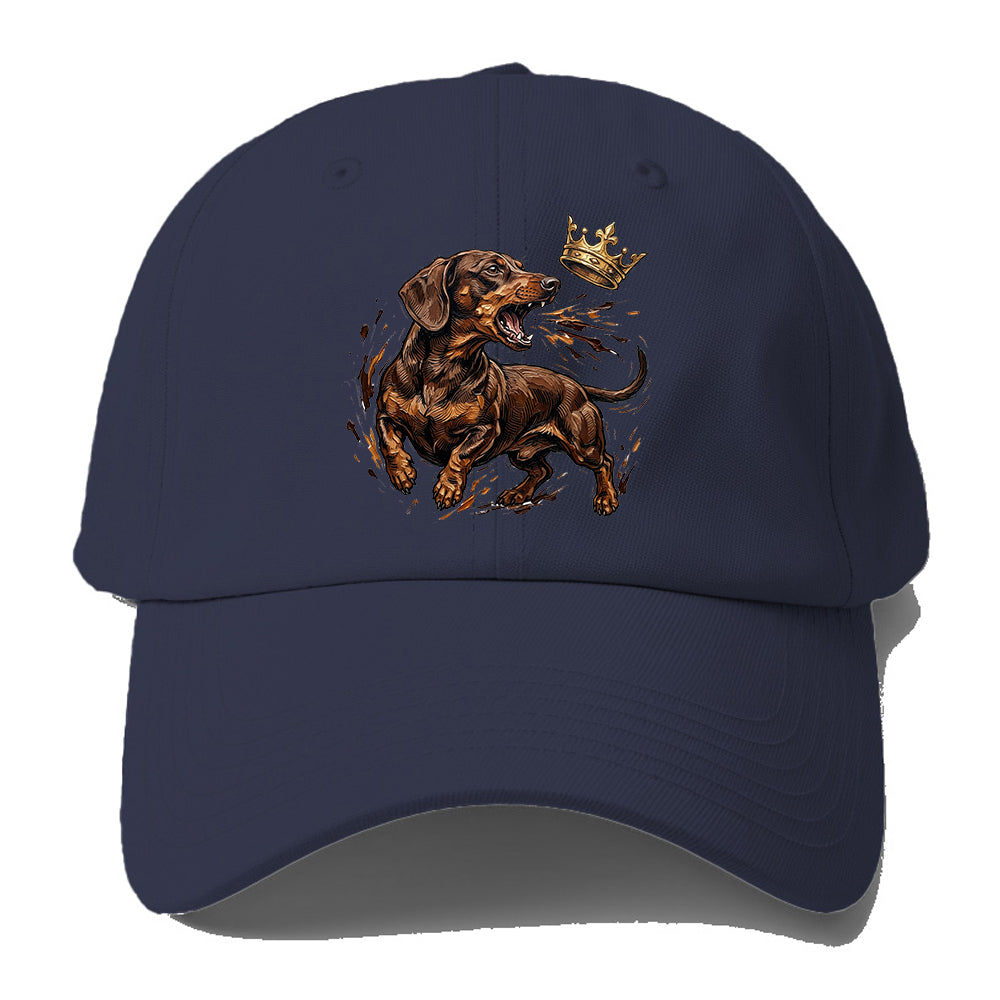 Crown King Dachshund Baseball Cap