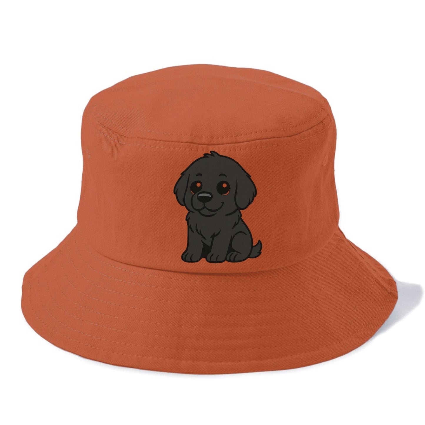 newfoundland black sitting pose with gentle giant expression portrait design Hat