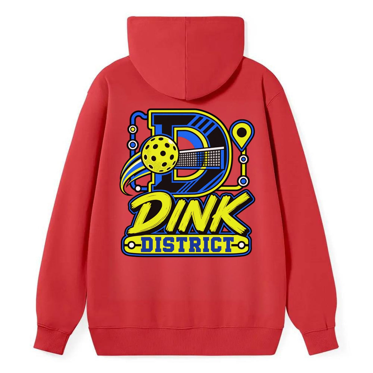 Dink District Pickleball Life Classic Pullover Hoodie – Red