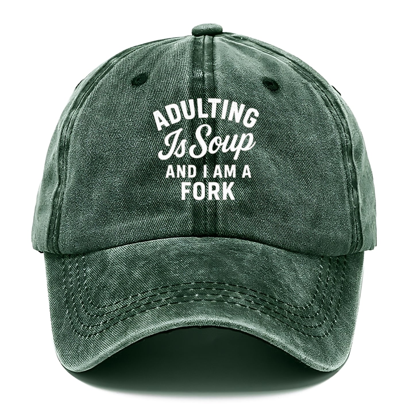 adulting soup and a fork Hat