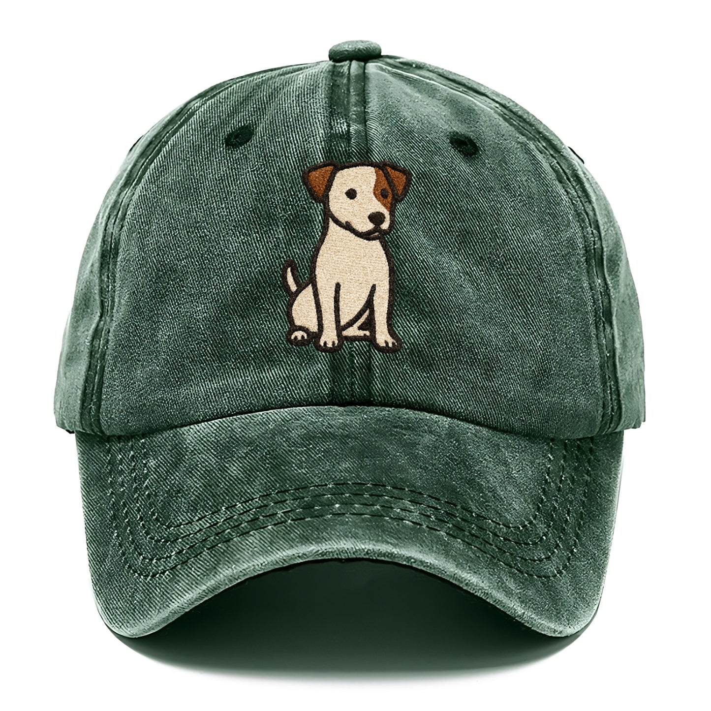 Jack Russell Terrier White With Brown Patches Pose Hat