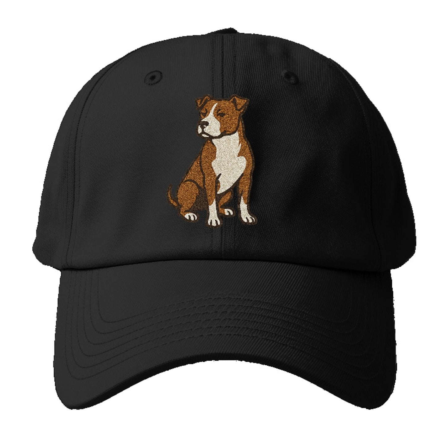 American Pit Bull Terrier Brown And White Pose Hat