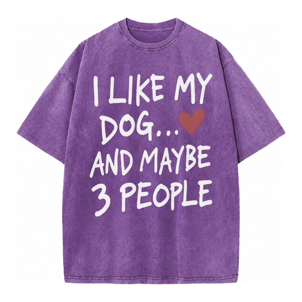 I Like My Dog And Maybe 3 People Vintage T-shirt – Purple