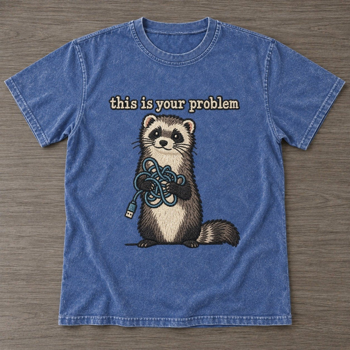 Washed Blue — front view