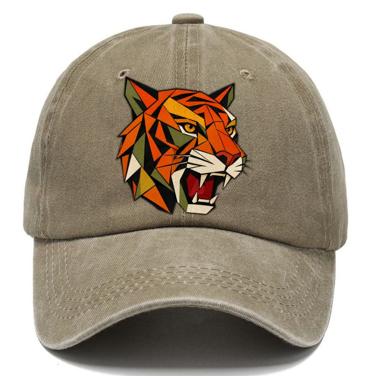 Tiger Face Three Quarter Classic Cap – Warm Sand