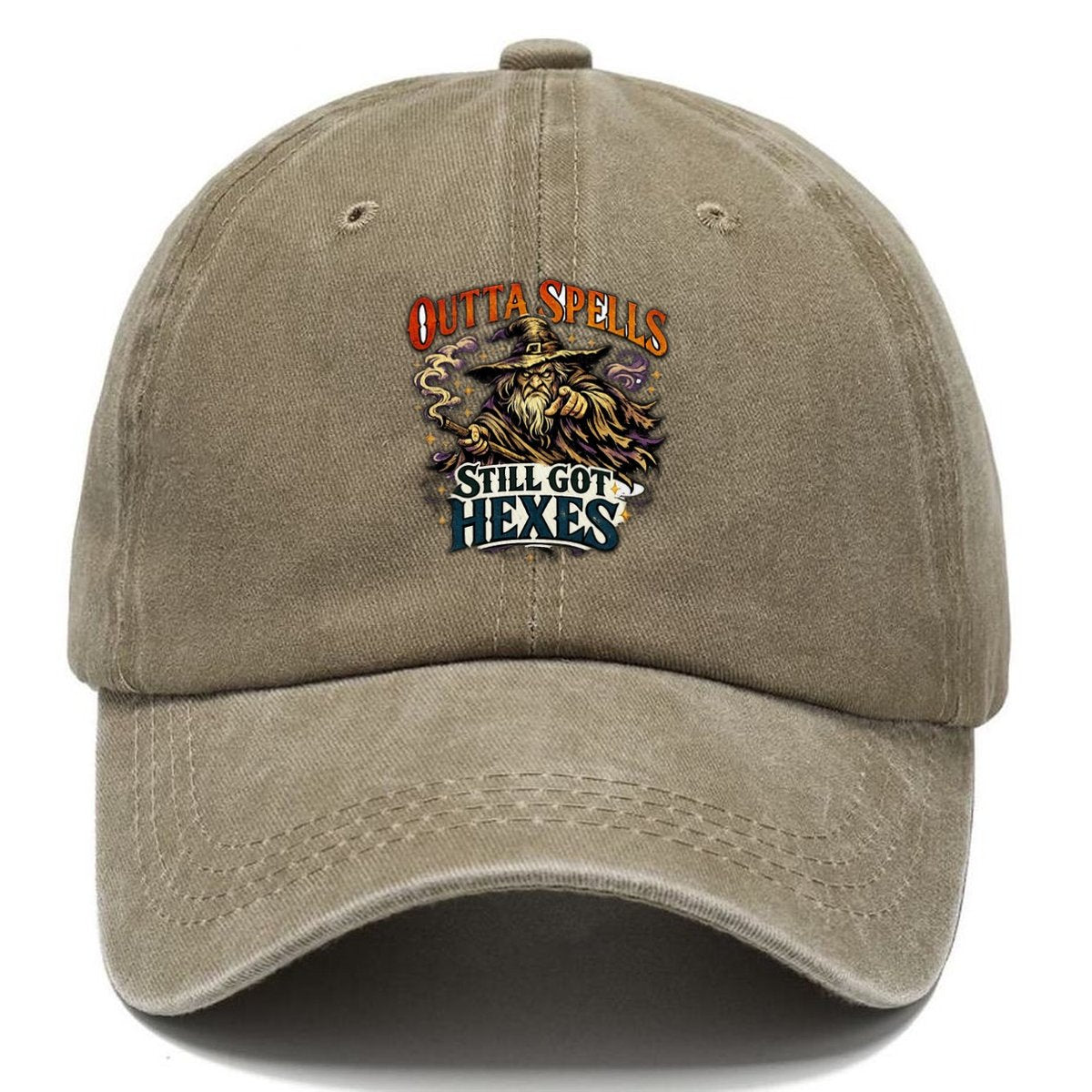 Outta Spells Still Got Hexes Classic Cap – Warm Sand
