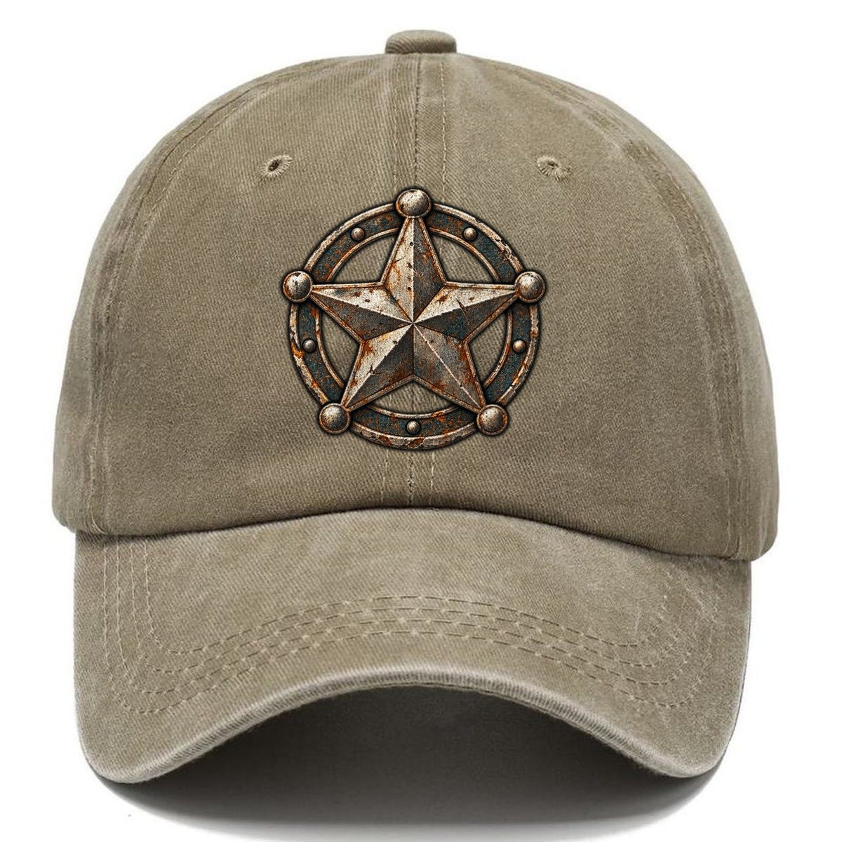 Sheriff Star Badge Worn Icon Classic Cap – Warm Sand