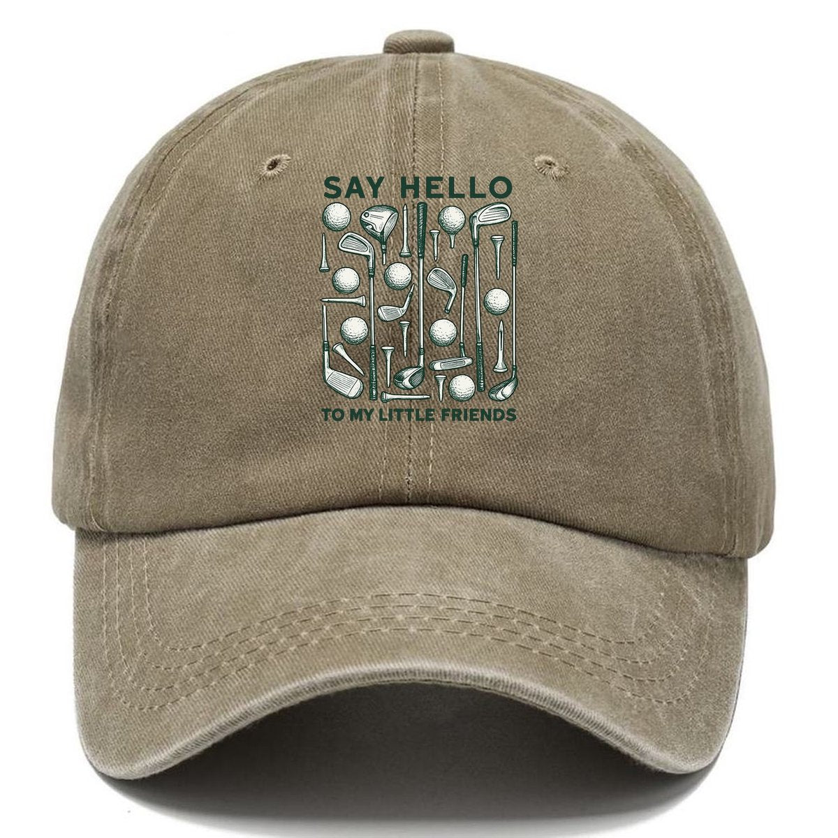 Say Hello Golf Friends Classic Cap – Warm Sand