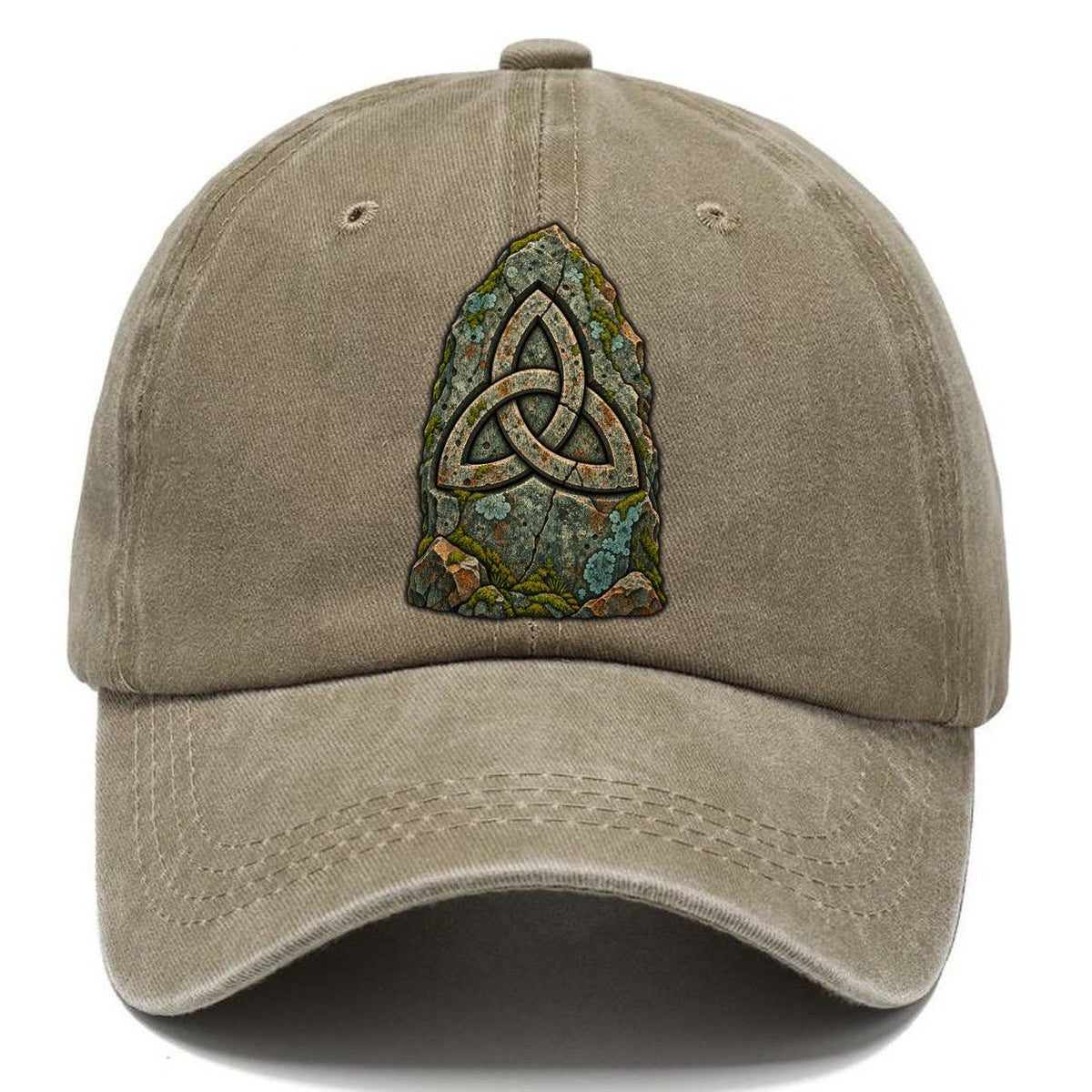 Celtic Triquetra Knot Worn Icon Classic Cap – Warm Sand