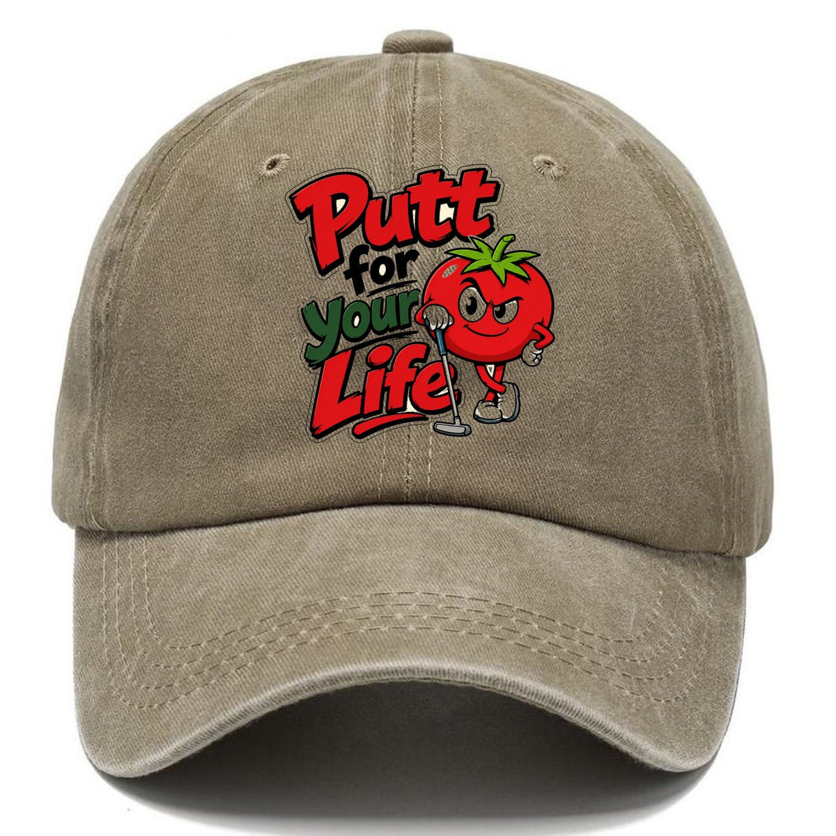 Putt For Your Life Golf Classic Cap – Warm Sand