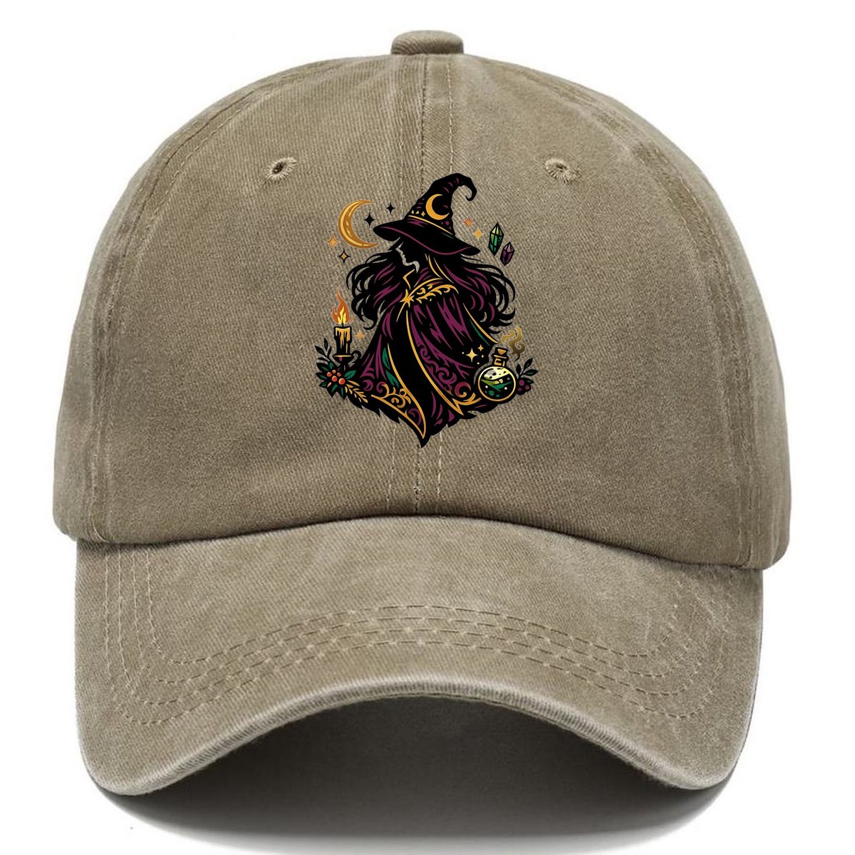 Elegant Witch Moon Crystals Classic Cap – Warm Sand
