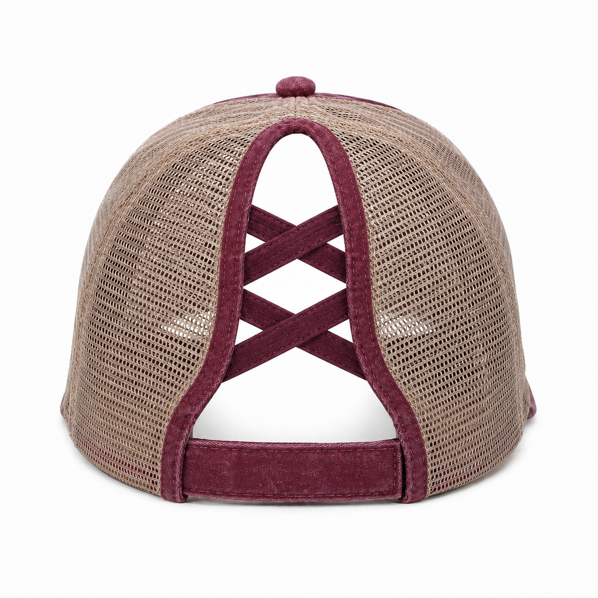 Burgundy-Khaki — back view