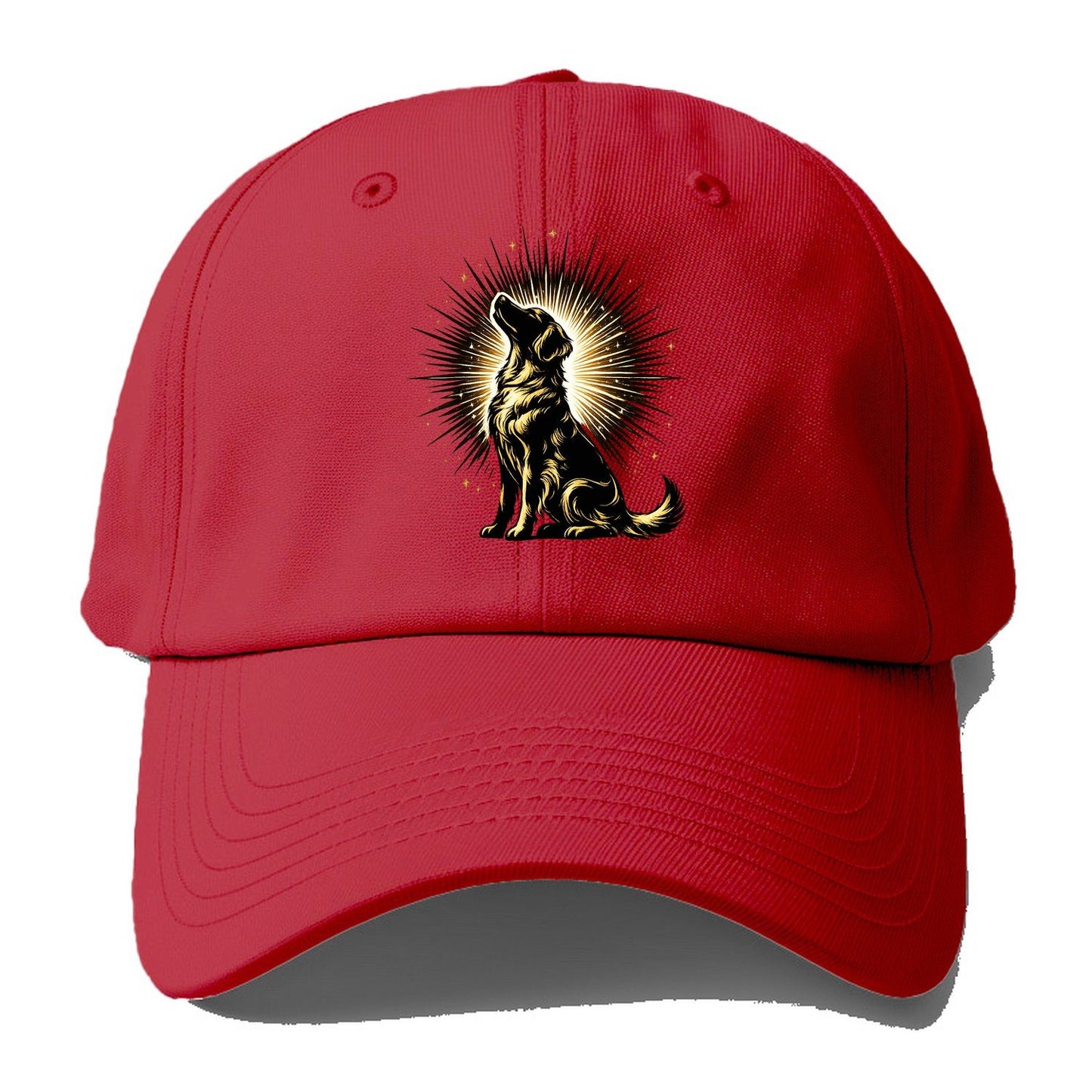 Golden Retriever Sunburst Baseball Cap – Red