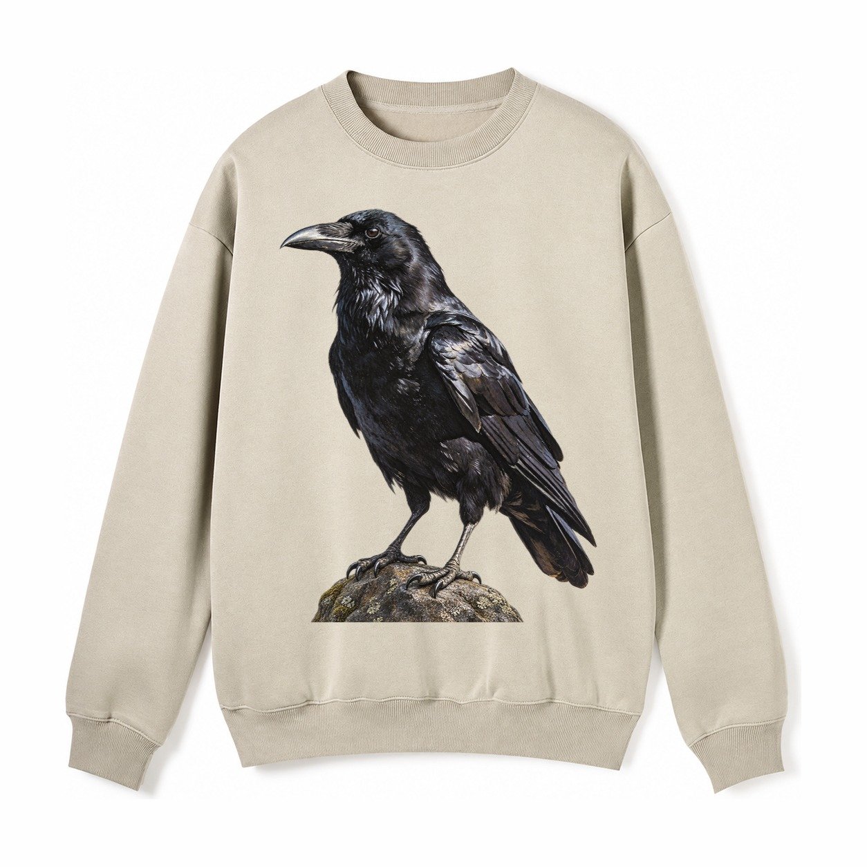 Raven Fleece Sweatshirt – Light Khaki