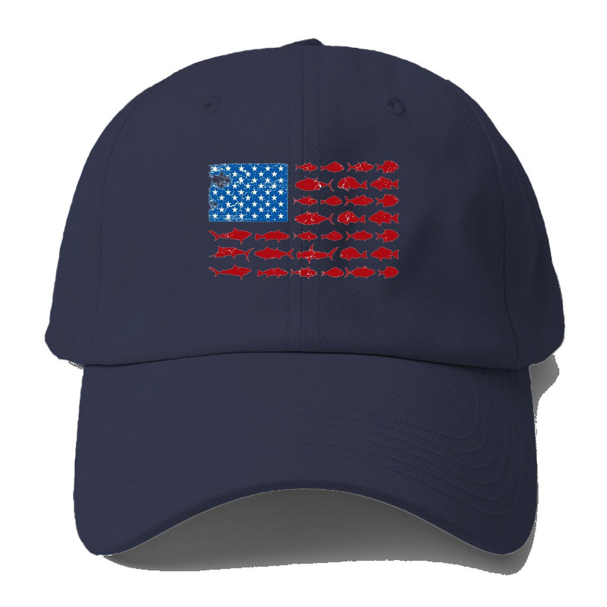 Fish Flag Logo Baseball Cap – Twilight Navy