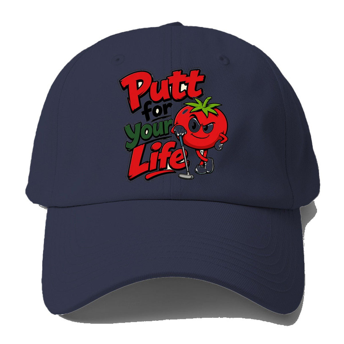 Putt For Your Life Golf Baseball Cap – Twilight Navy