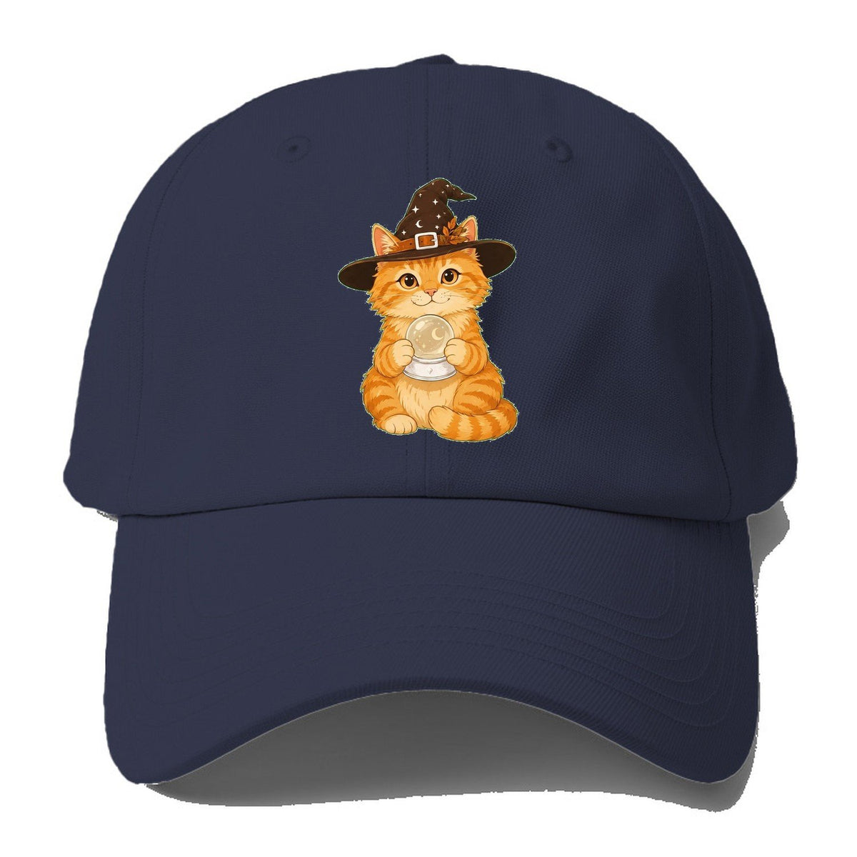 Witch Cat Crystal Baseball Cap – Twilight Navy