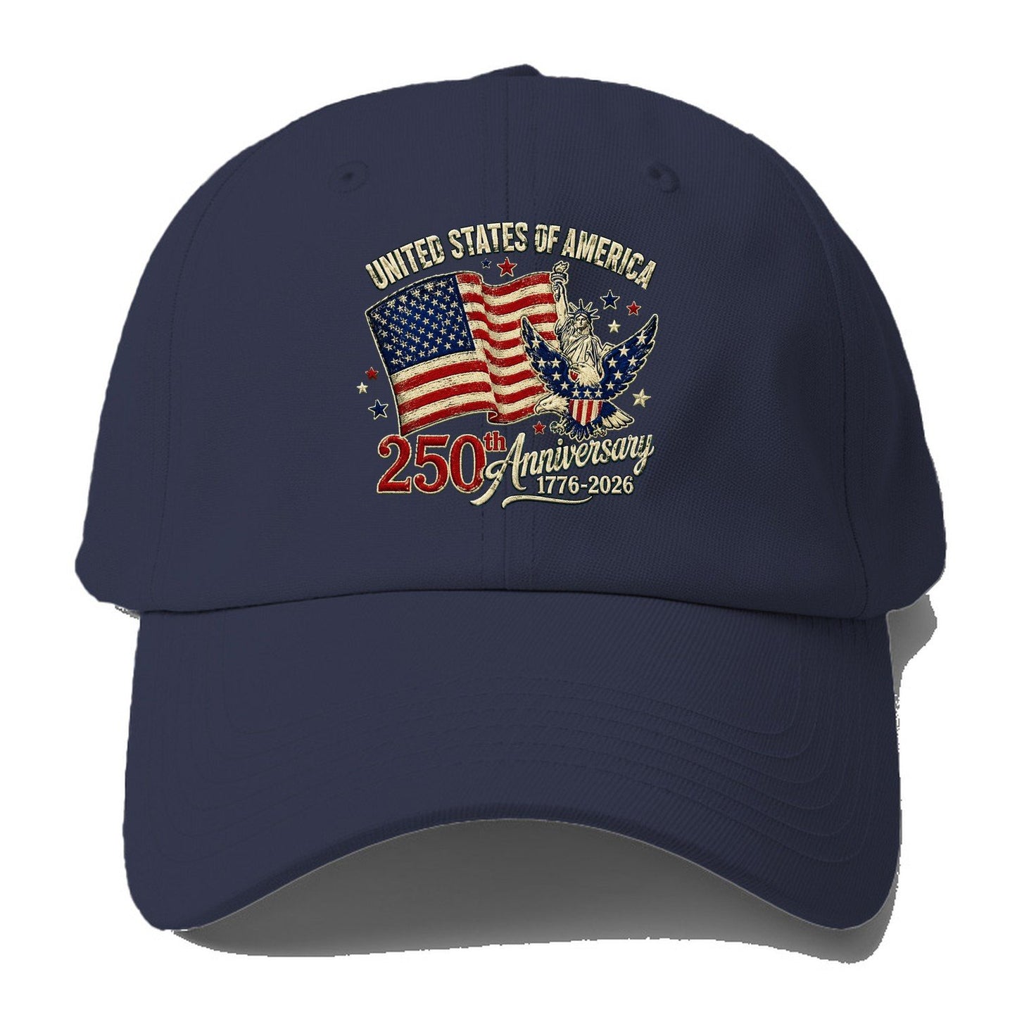 Us 250Th Patch Emblem Baseball Cap – Twilight Navy