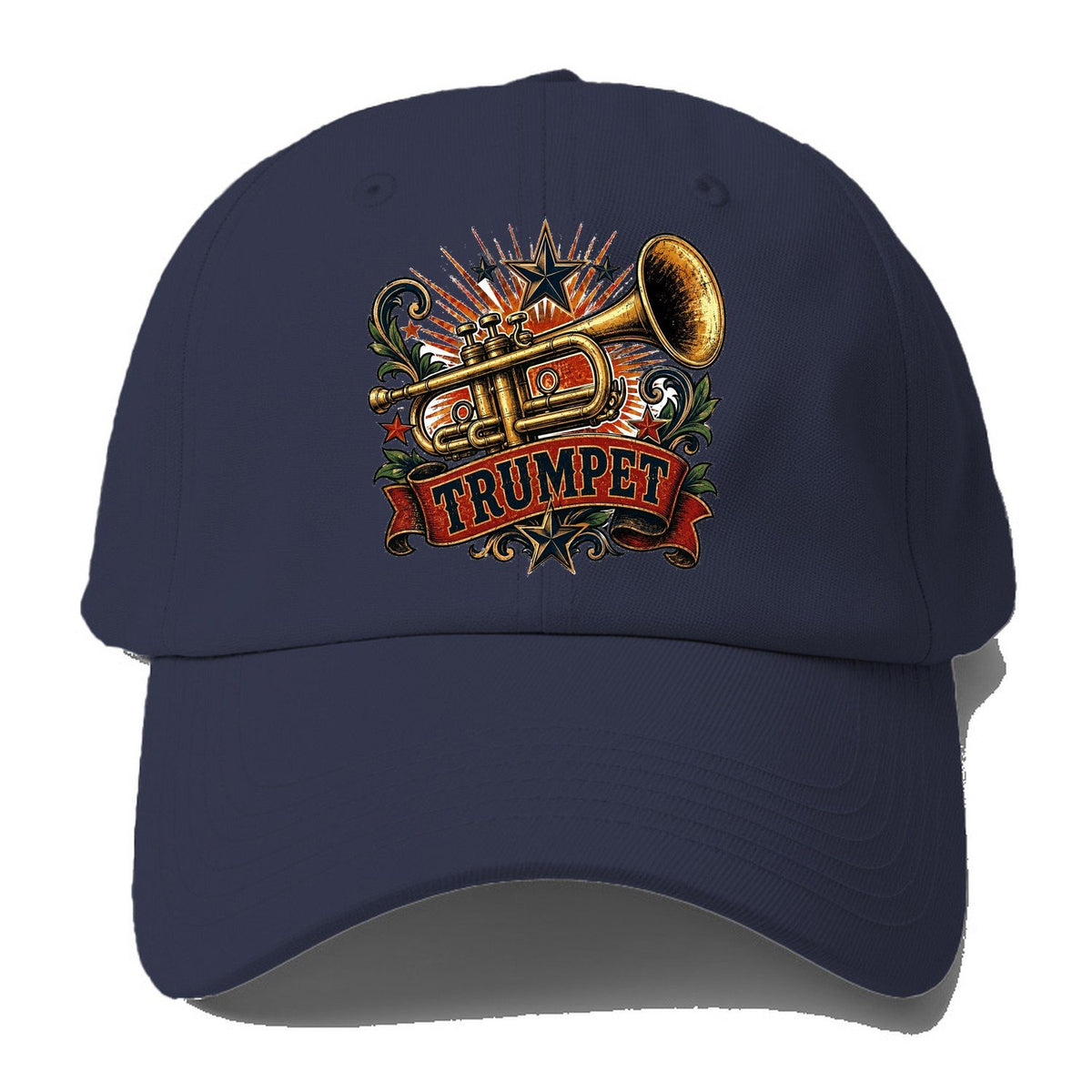 Vintage Trumpet Banner Baseball Cap – Twilight Navy