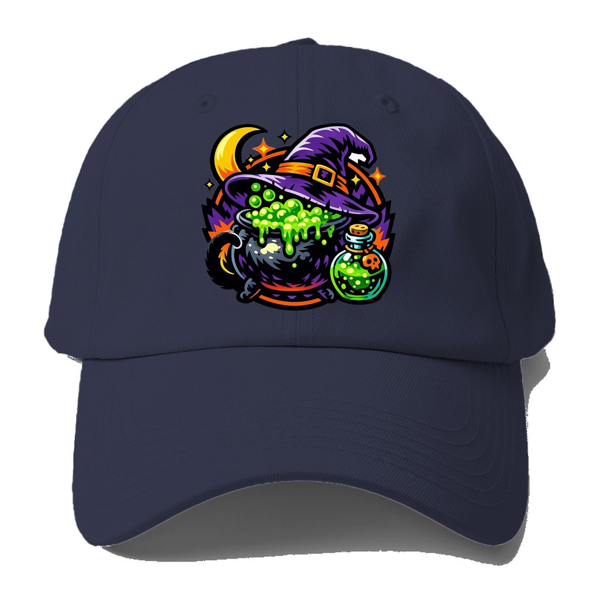 Neon Cauldron Brew Baseball Cap – Twilight Navy