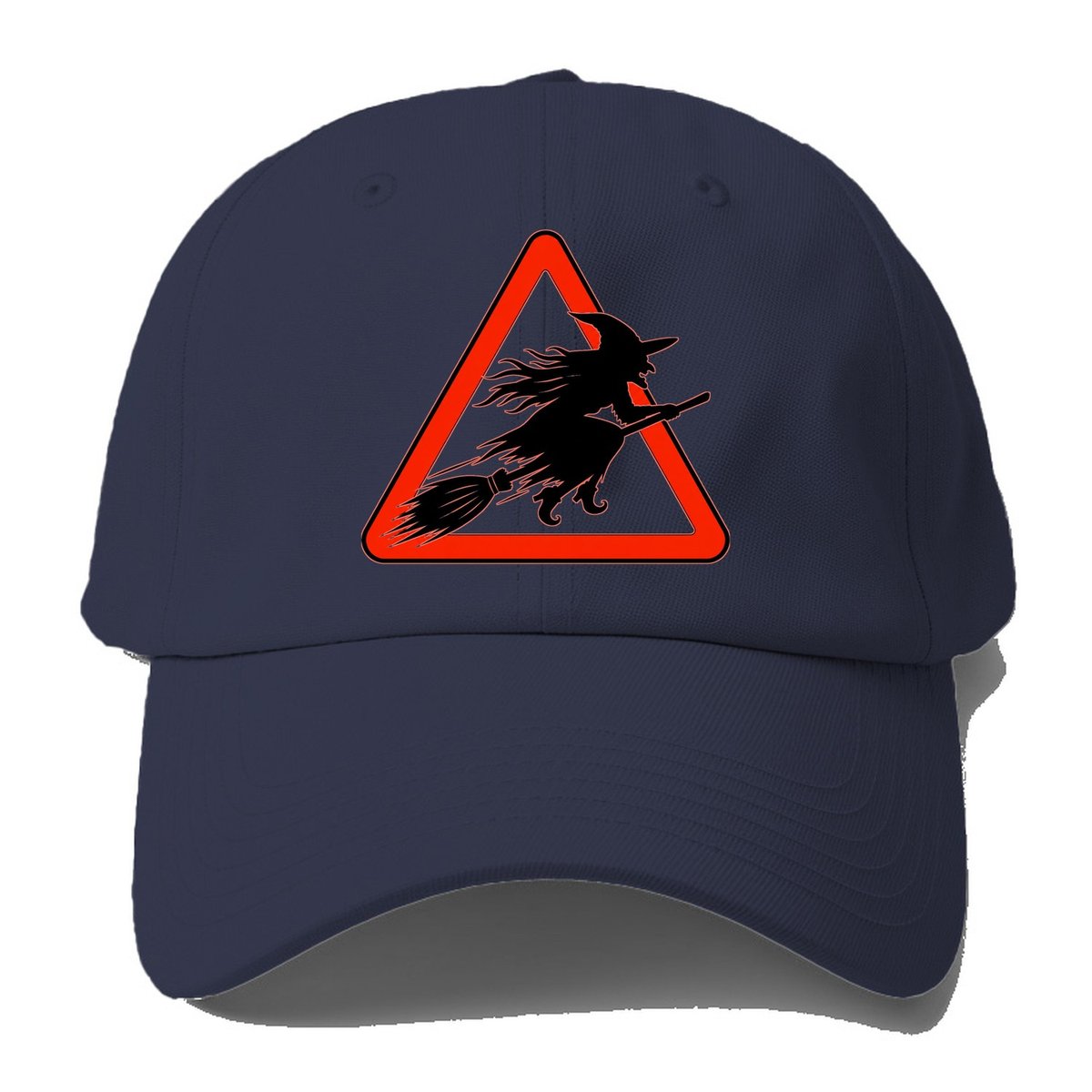 Witch Crossing Warning Sign Baseball Cap – Twilight Navy