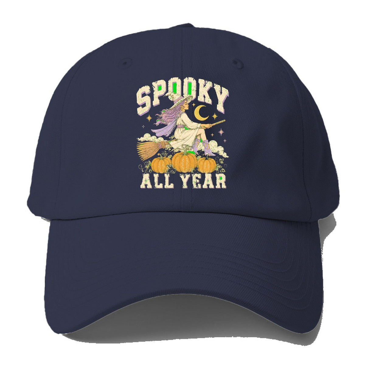 Spooky All Year Witch Baseball Cap – Twilight Navy