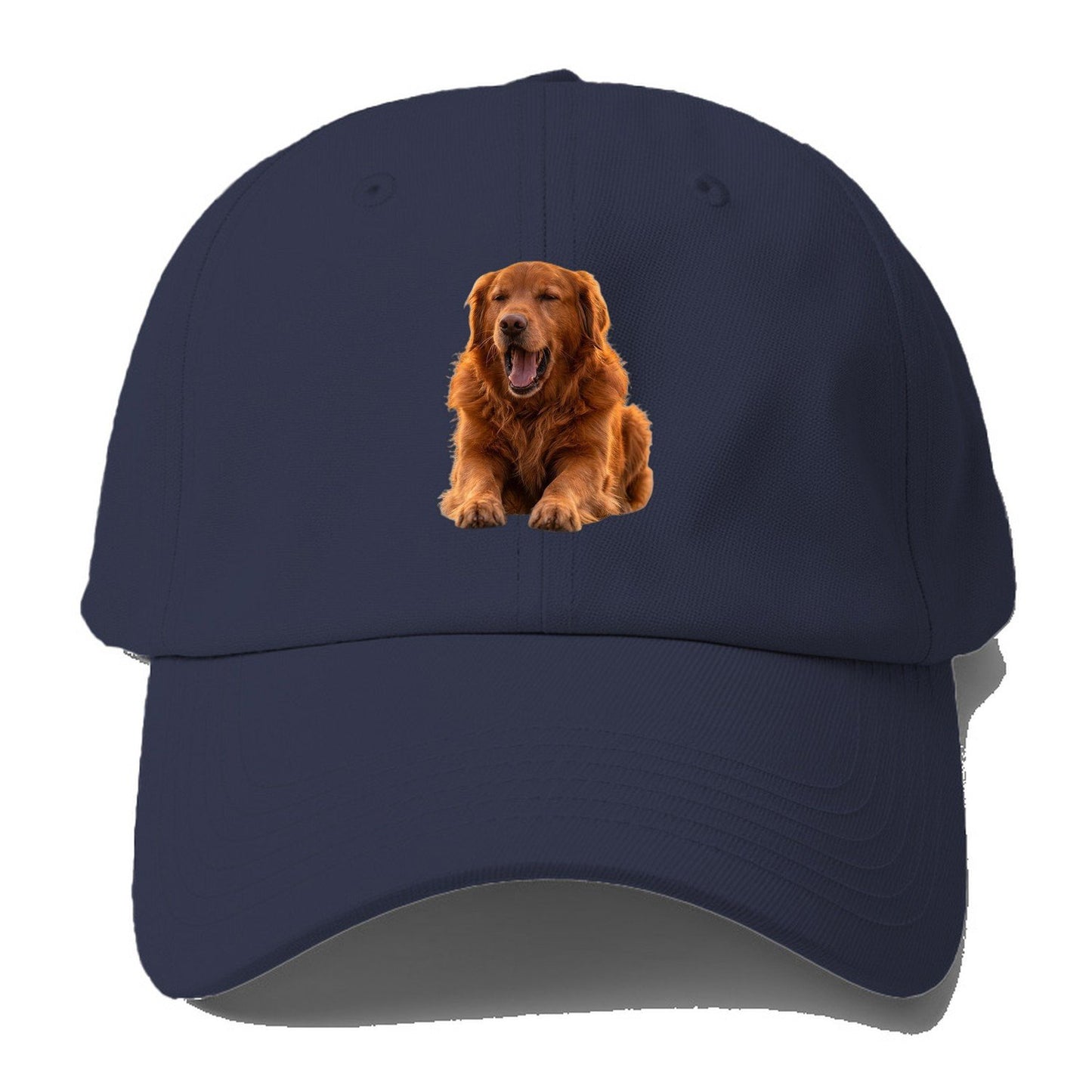 Golden Retriever Yawn Baseball Cap – Twilight Navy