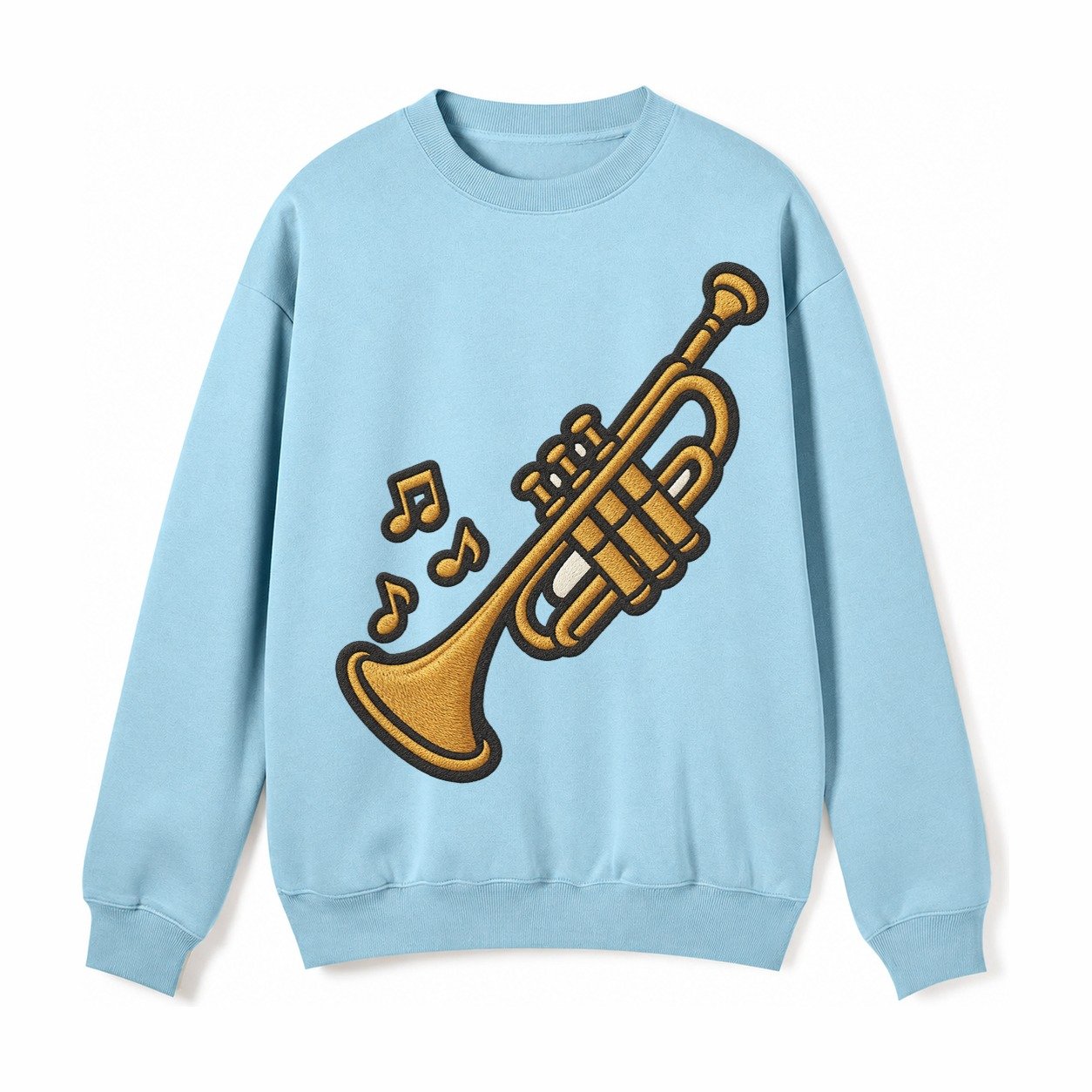 Trumpet Fleece Sweatshirt – Light Blue