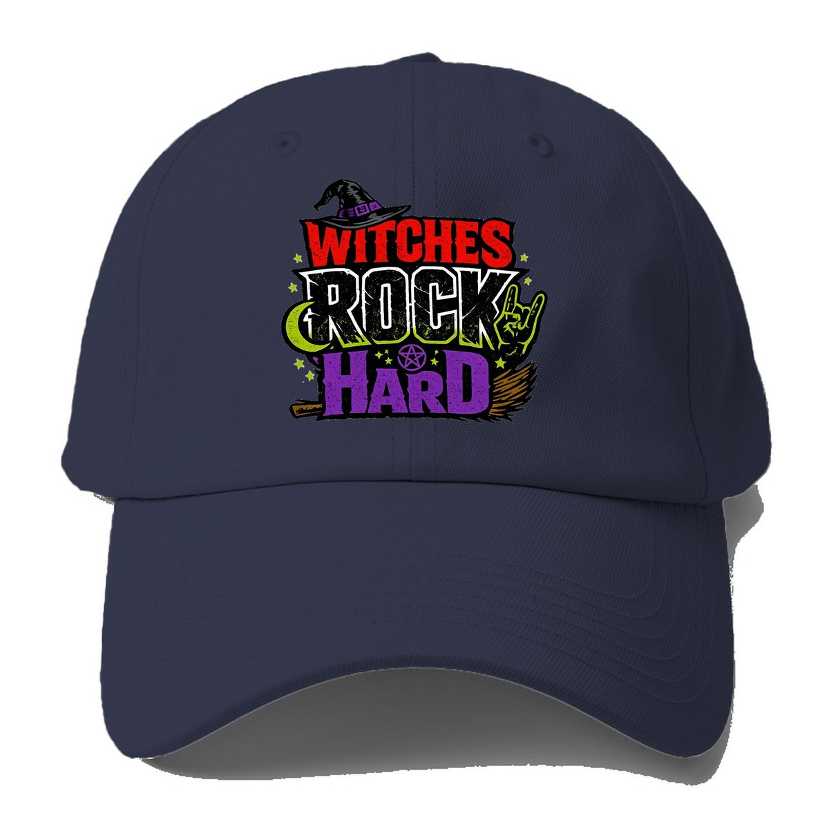 Witches Rock Hard Baseball Cap – Twilight Navy